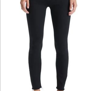 Mother The Looker High Waisted Frayed Ankle Jeans